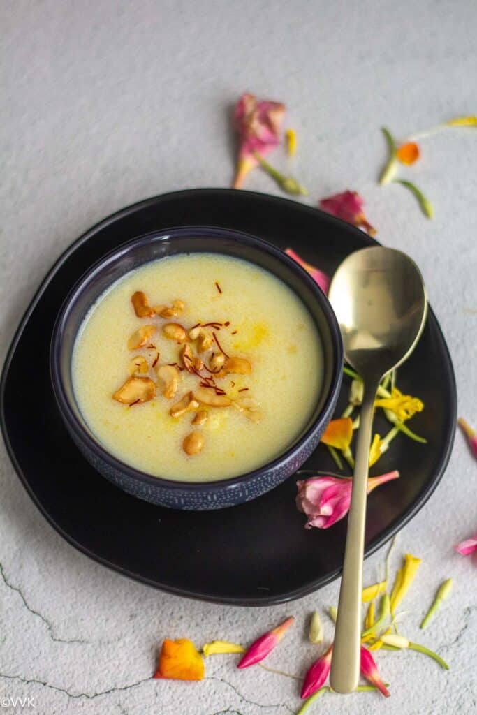 Rava Payasam Sooji Kheer Vidhyas Vegetarian Kitchen