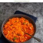 carrot kosambari with text overlay for pinterest