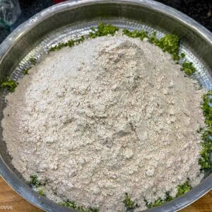 adding wheat flour