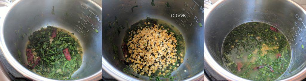 Instant Pot Dal Sagga | Spinach and Lentils Gravy - VVK