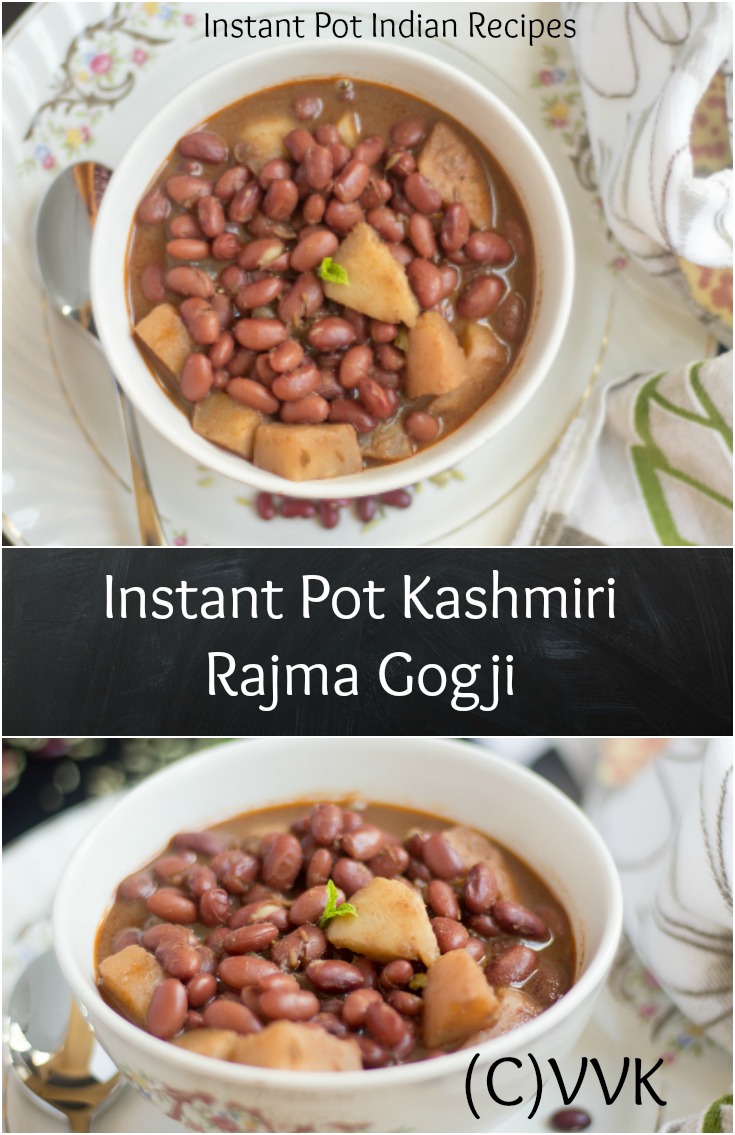 Instant Pot Rajma Gogji |Kashmiri Kidney Beans Turnip Curry
