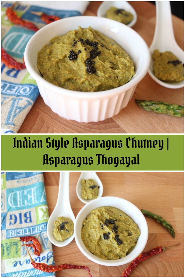 Asparagus Chutney | Asparagus Thogayal - Vidhya’s Vegetarian Kitchen