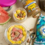 Overnight Oats with Almond Butter and Banana Ready