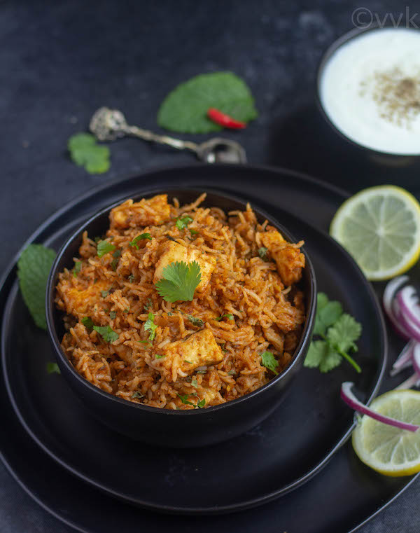 Paneer Makhani Biryani - Vidhya’s Vegetarian Kitchen