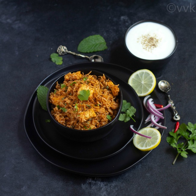 Paneer Makhani Biryani - Vidhya’s Vegetarian Kitchen