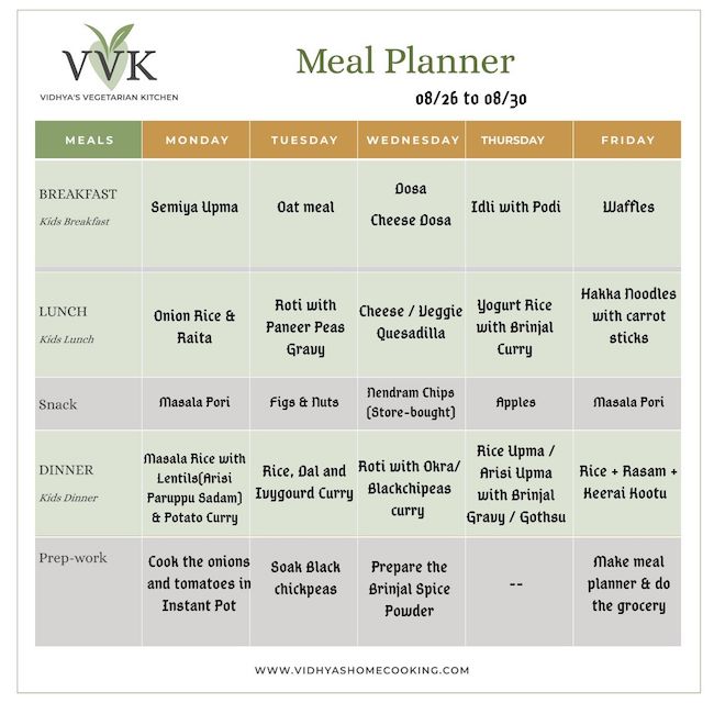 make a meal planner