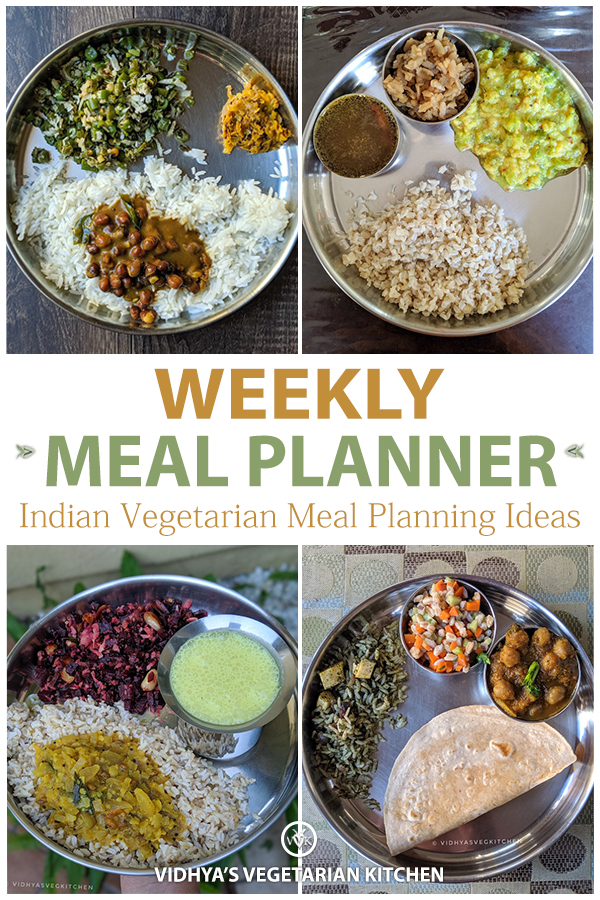 Weekly Meal Planner - Vidhya’s Vegetarian Kitchen