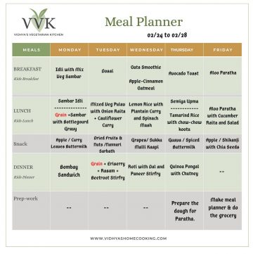 Sunday Meal Planning | Weekly Meal Planner