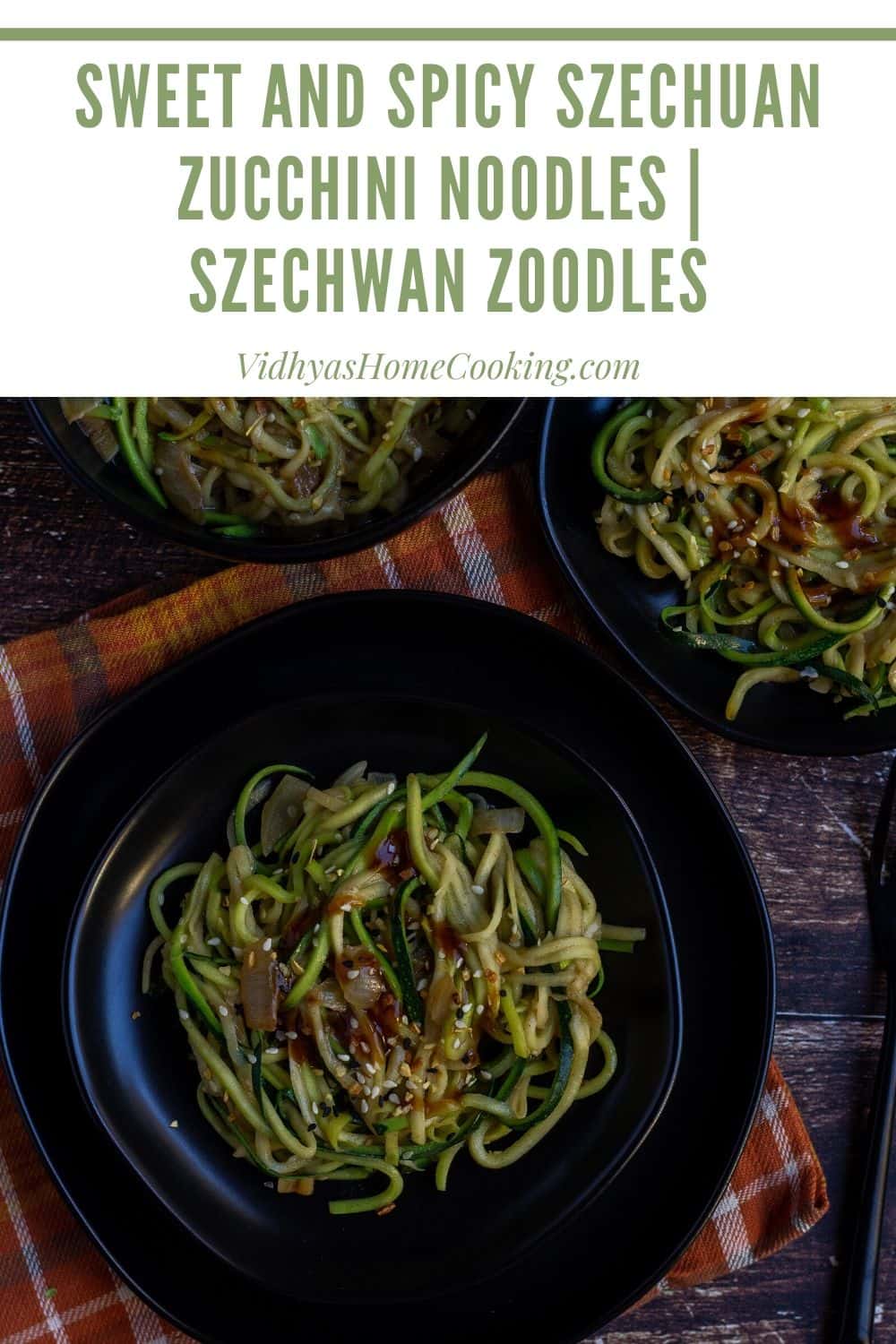 Sweet and Spicy Szechuan Zucchini Noodles | Szechwan Zoodles