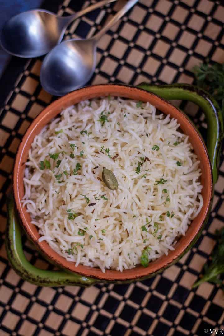 Instant Pot Jeera Rice | Indian Cumin Rice - Vidhya’s Vegetarian Kitchen