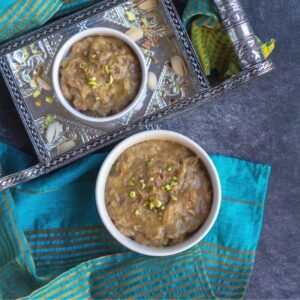 Banana Biscuit Halwa | Banana Pudding - Vidhya’s Vegetarian Kitchen