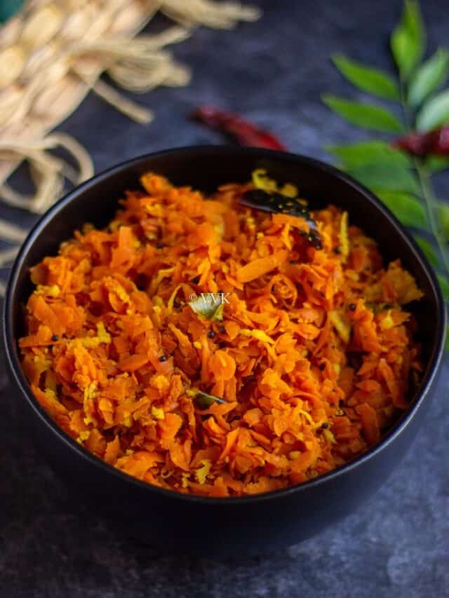 Carrot Poriyal with Coconut