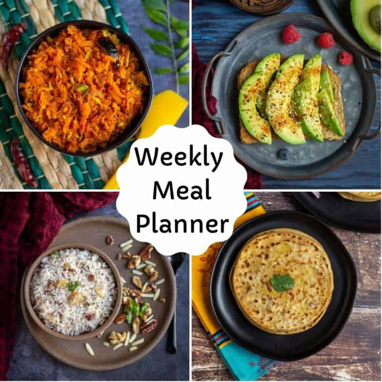 Indian Meal Plan | Weekly Meal Planner - Vidhya’s Vegetarian Kitchen