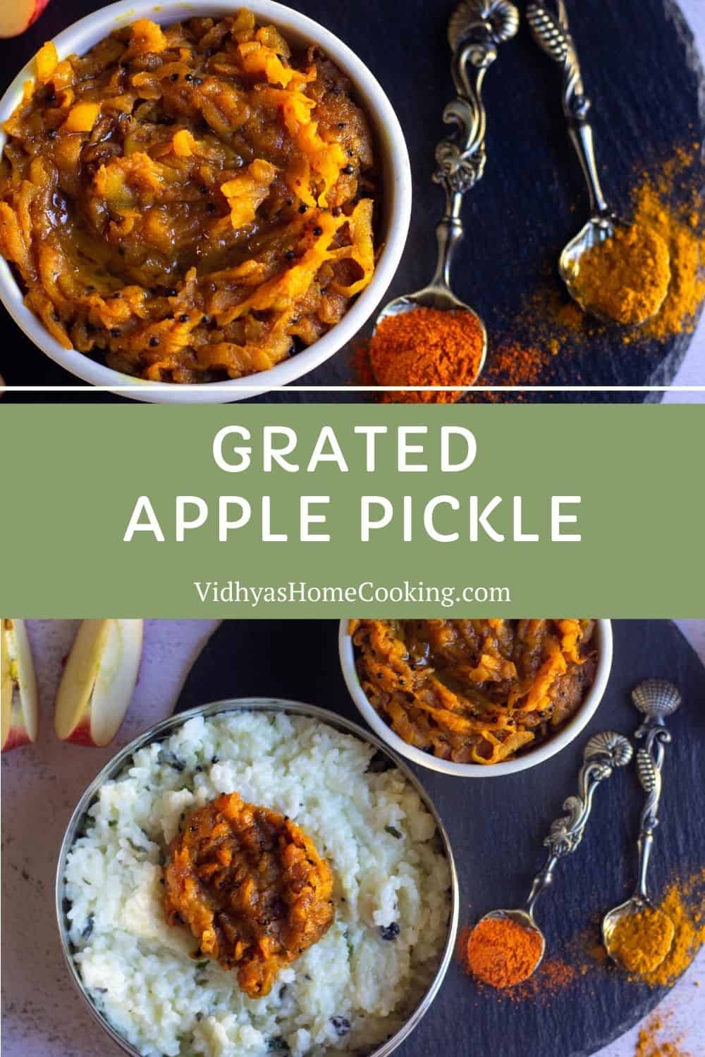 Apple Thokku | Grated Apple Pickle - Vidhya’s Vegetarian Kitchen