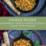 paneer bhurji collage with text overlay for pinterest