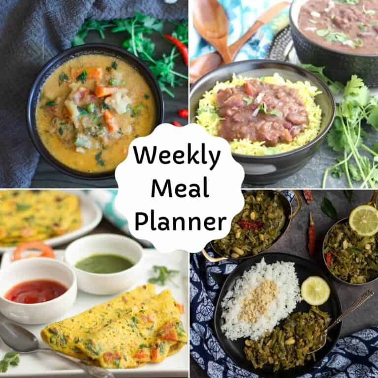 Indian Meal Plan | Weekly Meal Planner - Vidhya’s Vegetarian Kitchen