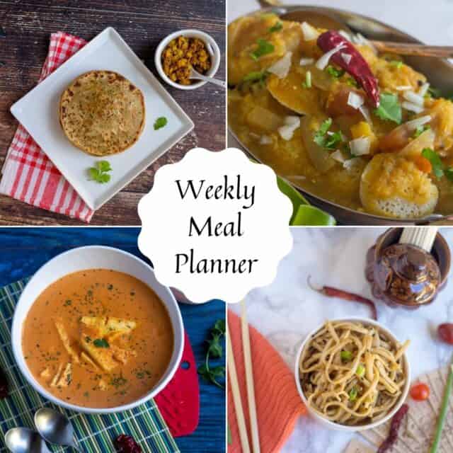 Indian Meal Plan | Weekly Meal Planner - Vidhya’s Vegetarian Kitchen