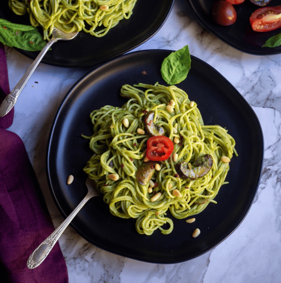 Basil Pesto Pasta (Easy & Creamy) Vidhya’s Home Cooking