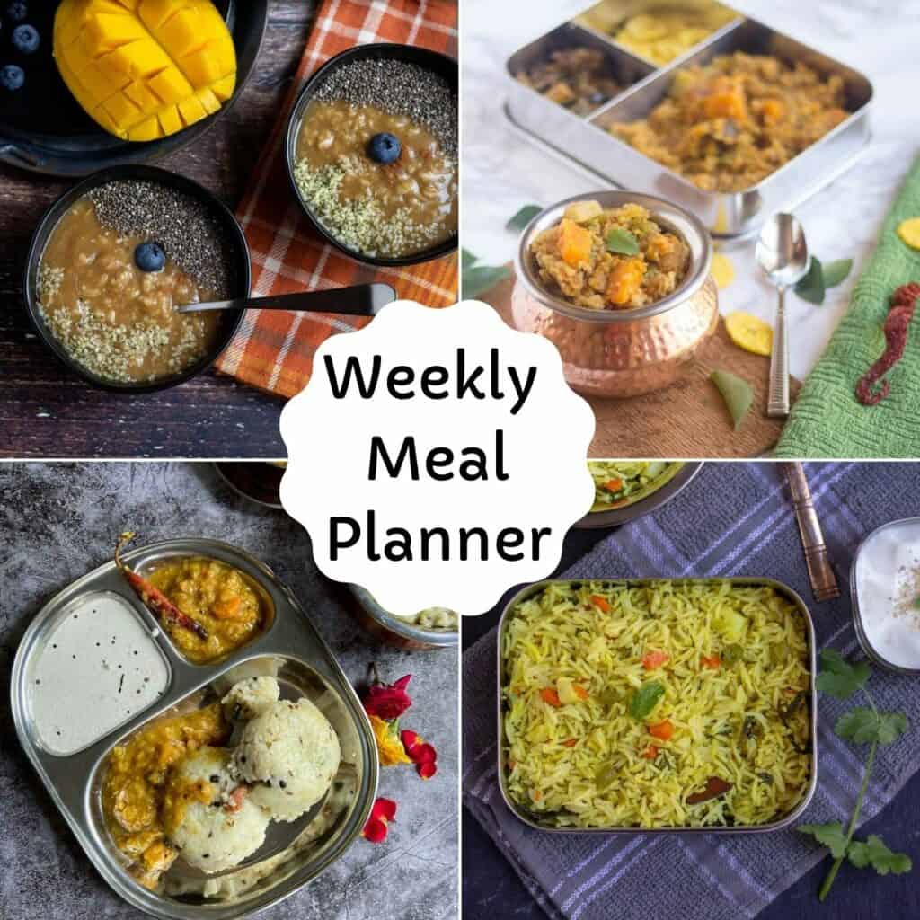 Weekly Vegetarian Navratri- Special Meal Planner - Vidhya’s Vegetarian ...