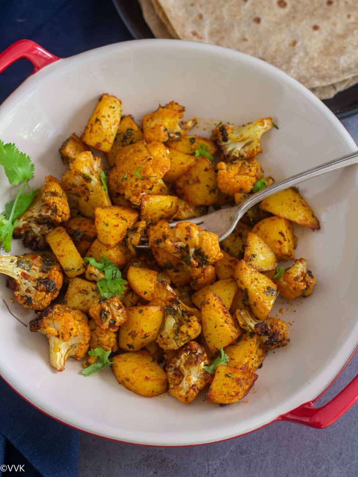 Easy Air Fryer Aloo Gobi | Indian-Style Roasted Potatoes and Cauliflower