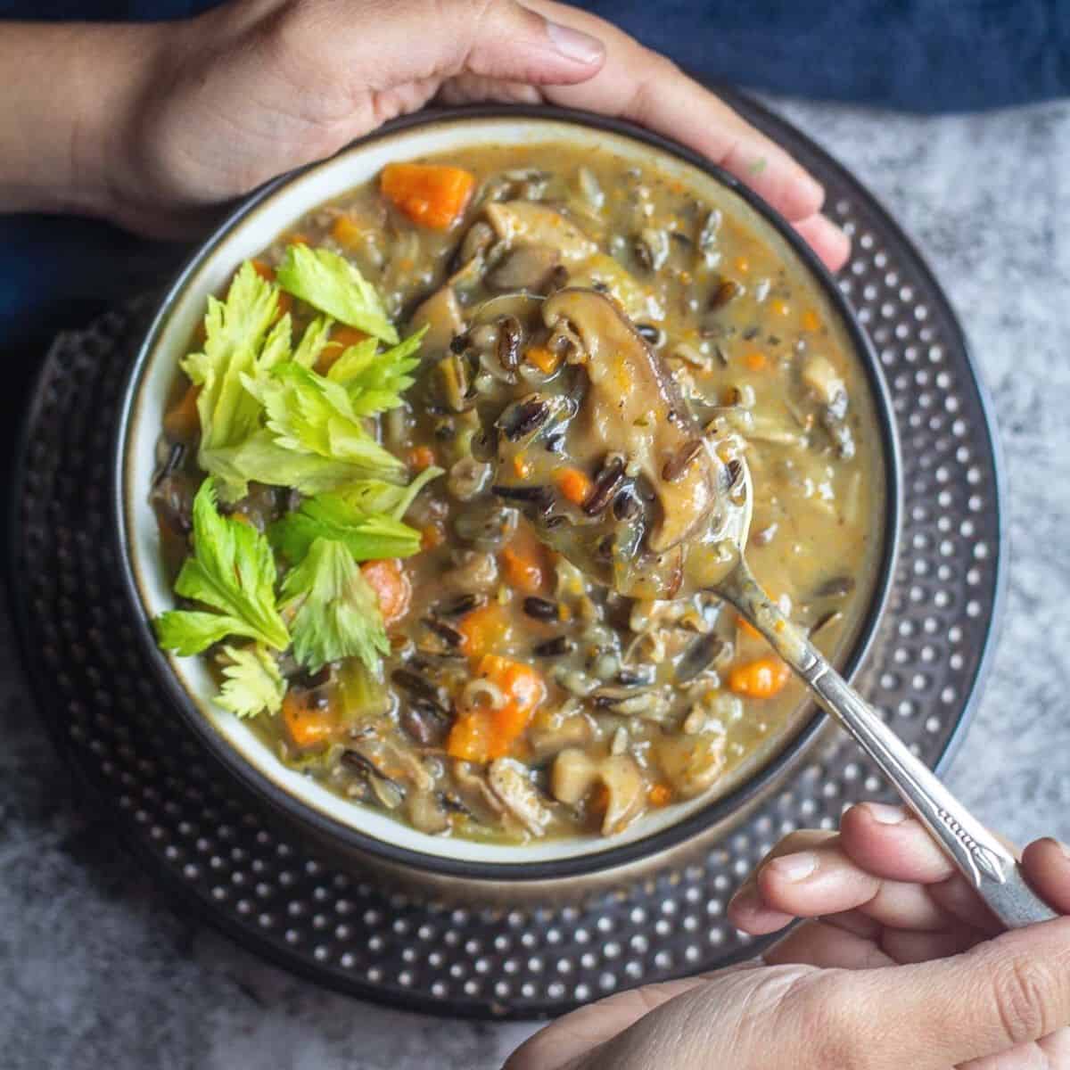 wild rice and mushroom soup crock pot