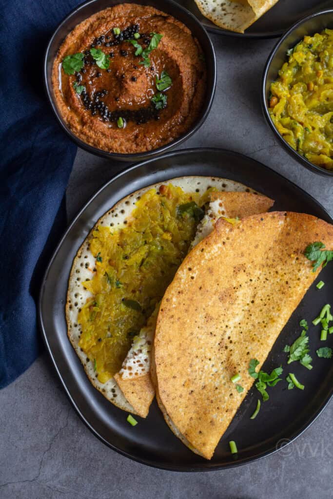 Lauki Masala Dosa | Bottle Gourd Dosa - Vidhya’s Vegetarian Kitchen