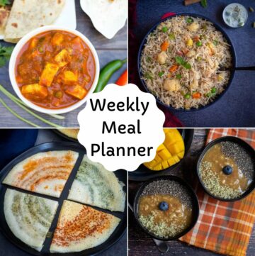 Weekly Vegetarian Meal Planning Chart - Vidhya’s Vegetarian Kitchen