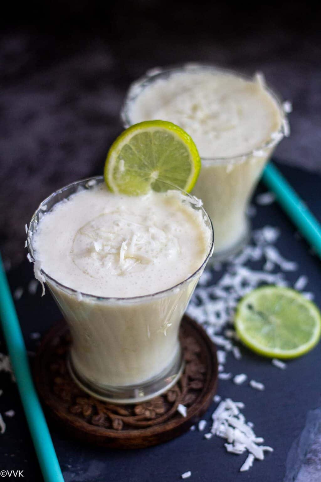 Limonada De Coco | Coconut Limeade - Vidhya’s Vegetarian Kitchen