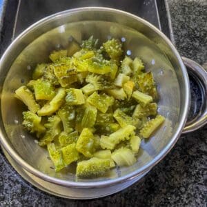 pressure cooked bitter gourd