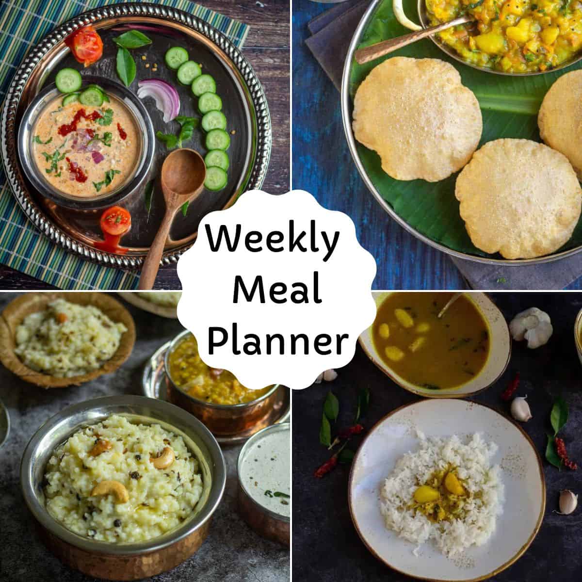 Weekly South Indian Meal Planner - 93