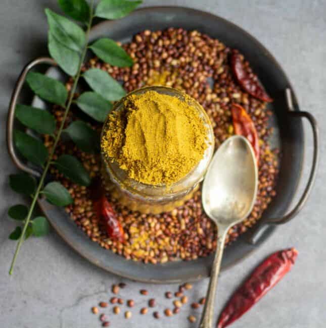 Kollu rasam podi served in bottle