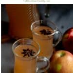 apple cider with text overlay for pinterest