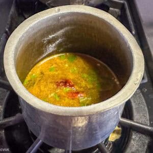 preparing the rasam base