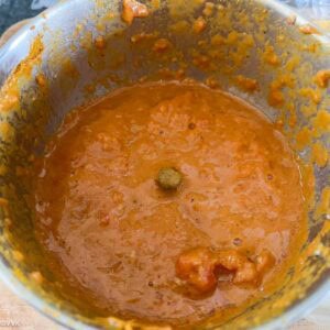 making tomato paste