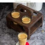 ginger turmeric tea with text overlay for pinterest