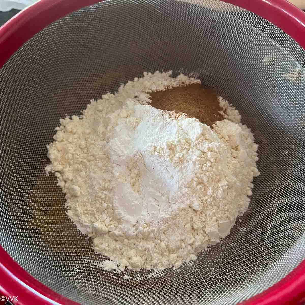 adding dry ingredients